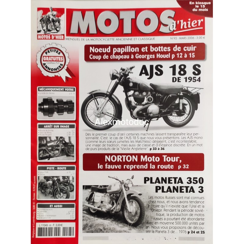 motos hier,motos d'hier 95,revue,moto,essai,journal,Honda,BMW,Kawasaki,Suzuki,Yamaha,Triumph,Bsa,revue moto,