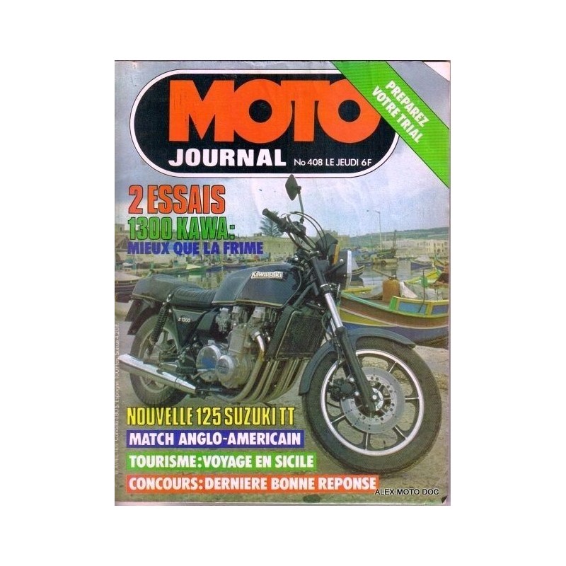 moto journal,Moto journal 408,revue,moto,essai,journal,Honda,BMW,Kawasaki,Suzuki,Yamaha,Triumph,Bsa,Harley,Norton,revue moto,