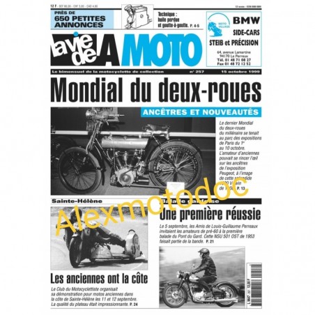 La vie de la moto 257 , LVM 257, revue,moto,essai,journal,Honda,BMW,Kawasaki,Suzuki,Yamaha,Triumph,Bsa,revue moto,