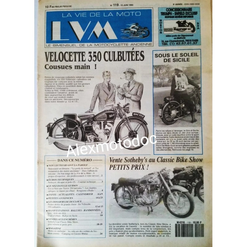 La vie de la moto 119 ,revue,moto,essai,journal,Honda,BMW,Kawasaki,Suzuki,Yamaha,Triumph,Bsa,revue moto,