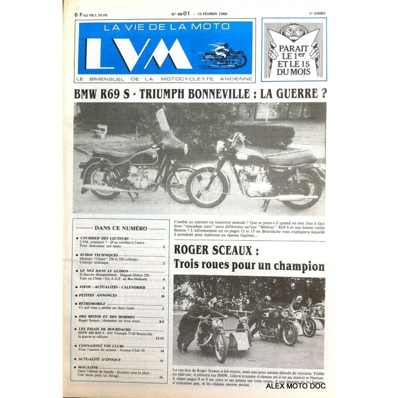 la vie de la moto n° 88/01