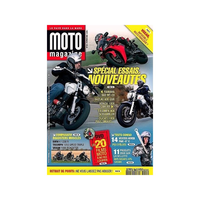 Moto magazine,moto magazine 224,revue,moto,essai,journal,Honda,BMW,Kawasaki,Suzuki,Yamaha,Triumph,Bsa,revue moto,