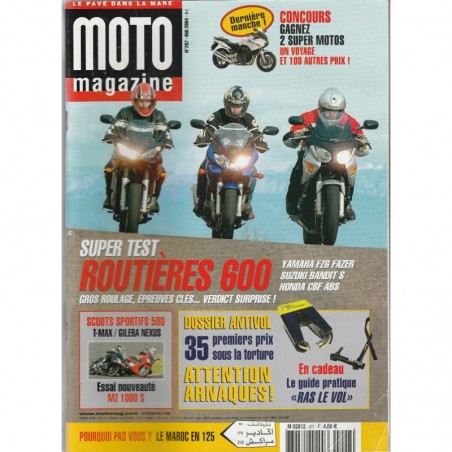 Moto magazine,moto magazine 207,revue,moto,essai,journal,Honda,BMW,Kawasaki,Suzuki,Yamaha,Triumph,Bsa,revue moto,