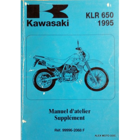 Manuel d'atelier Kawasaki KLR 650 (supplément) de 1995
