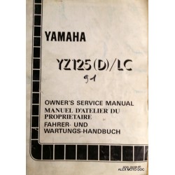 Manuel d'atelier Yamaha YZ 125 (D) de 1991