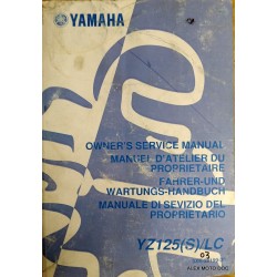 Manuel d'atelier Yamaha YZ 125 (F) de 199