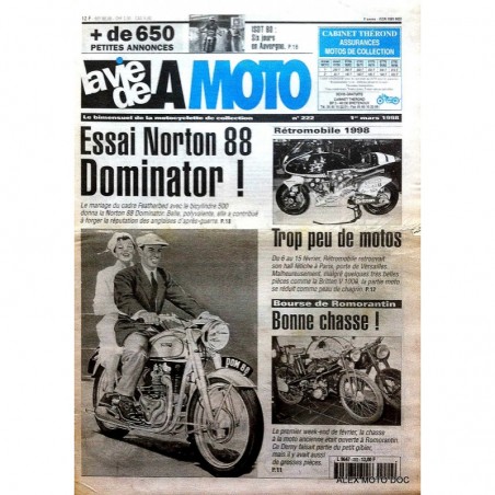 La vie de la moto 222 , LVM 222,  revue,moto,essai,journal,Honda,BMW,Kawasaki,Suzuki,Yamaha,Triumph,Bsa,revue moto,