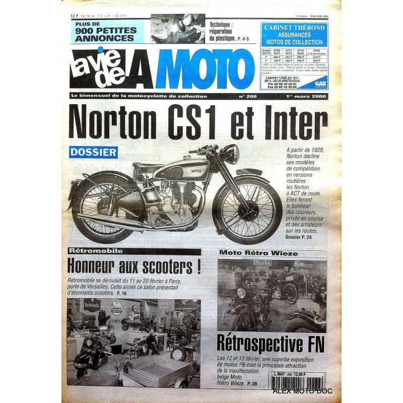 La vie de la moto 266 , LVM 266, revue,moto,essai,journal,Honda,BMW,Kawasaki,Suzuki,Yamaha,Triumph,Bsa,revue moto,