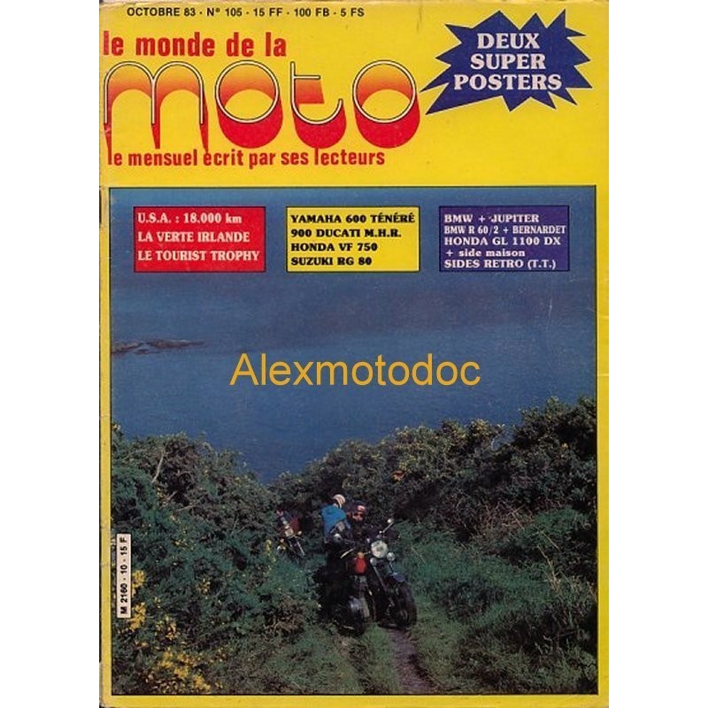 Le monde de la moto 105,Le monde de la moto,le monde de la moto n° 175,revue,moto,essai,journal,Honda,magazine,revue moto,