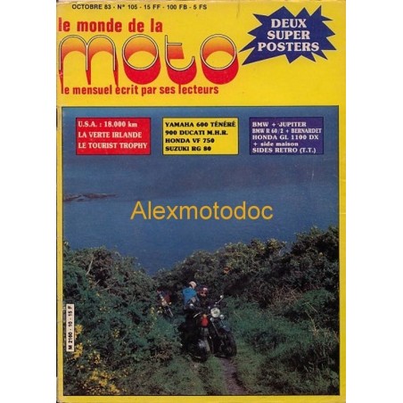 Le monde de la moto 105,Le monde de la moto,le monde de la moto n° 175,revue,moto,essai,journal,Honda,magazine,revue moto,