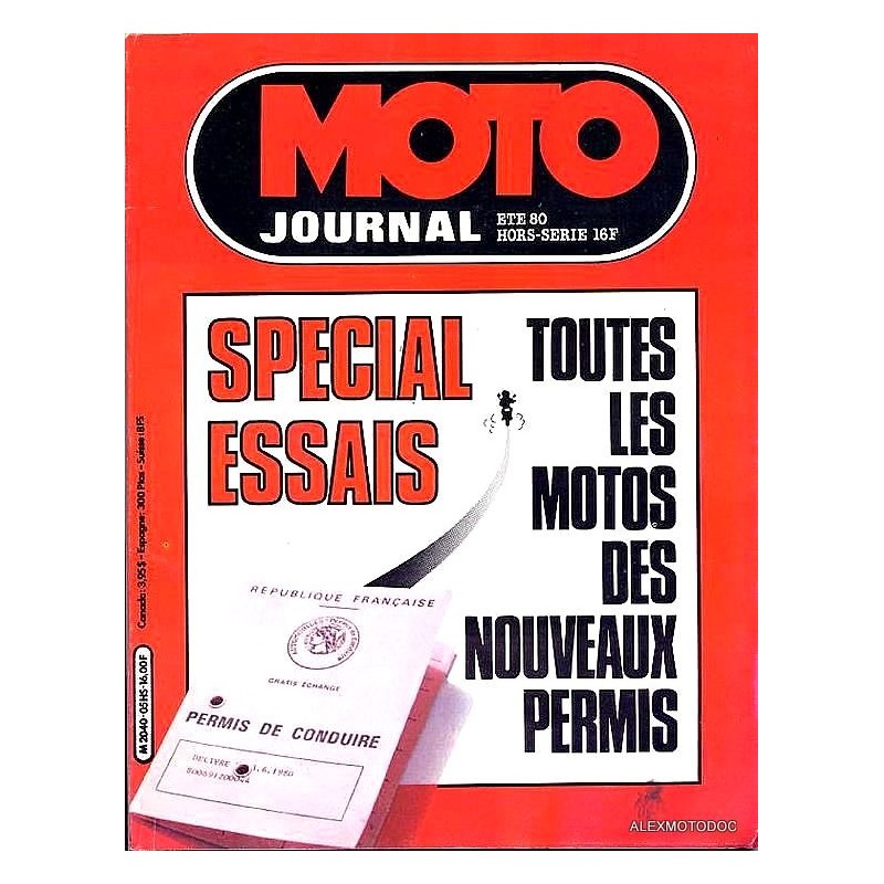 Moto journal spécial essais X