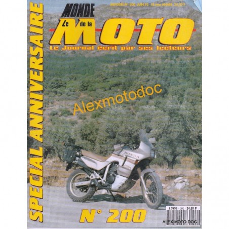 Le monde de la moto 200,Le monde de la moto,le monde de la moto n° 175,revue,moto,essai,journal,Honda,magazine,revue moto,