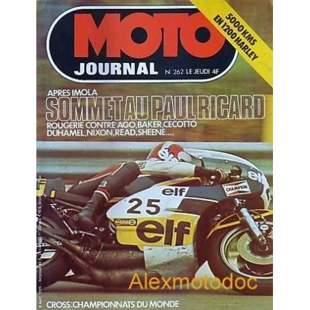 moto journal,Moto journal 262,revue,moto,essai,journal,Honda,BMW,Kawasaki,Suzuki,Yamaha,Triumph,Bsa,Harley,Norton,revue moto,