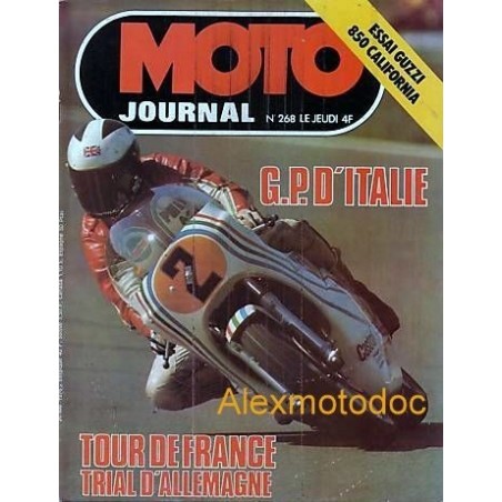 moto journal,Moto journal 268,revue,moto,essai,journal,Honda,BMW,Kawasaki,Suzuki,Yamaha,Triumph,Bsa,Harley,Norton,revue moto,