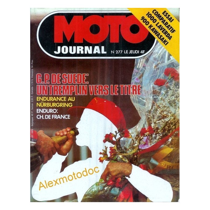 moto journal,Moto journal 277,revue,moto,essai,journal,Honda,BMW,Kawasaki,Suzuki,Yamaha,Triumph,Bsa,Harley,Norton,revue moto,