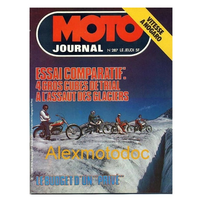 moto journal,Moto journal 287,revue,moto,essai,journal,Honda,BMW,Kawasaki,Suzuki,Yamaha,Triumph,Bsa,Harley,Norton,revue moto,