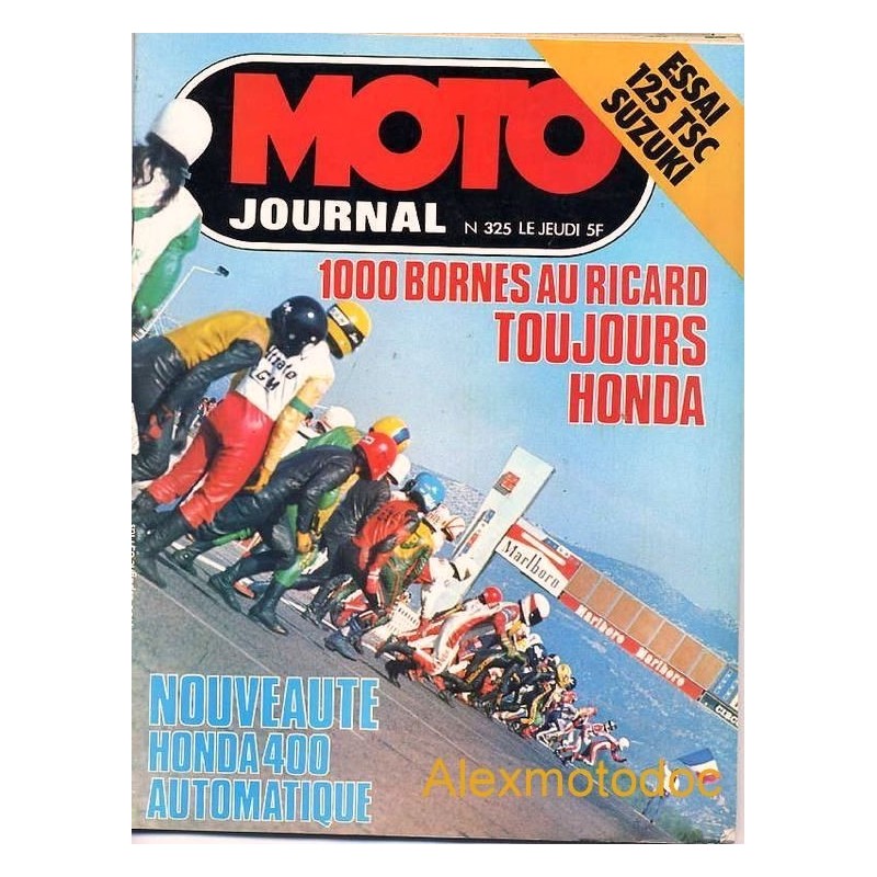 moto journal,Moto journal 325,revue,moto,essai,journal,Honda,BMW,Kawasaki,Suzuki,Yamaha,Triumph,Bsa,Harley,Norton,revue moto,