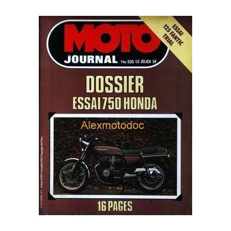 moto journal,Moto journal 335,revue,moto,essai,journal,Honda,BMW,Kawasaki,Suzuki,Yamaha,Triumph,Bsa,Harley,Norton,revue moto,