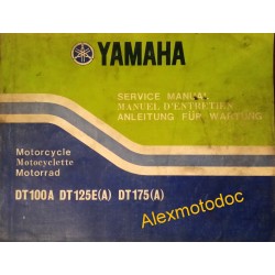 Yamaha DT 100, 125 et 175 de 1974