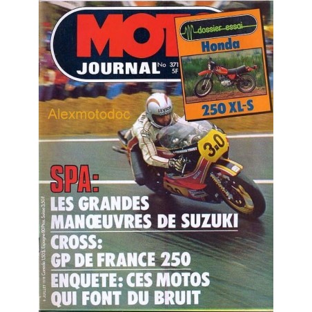 moto journal,Moto journal 371,revue,moto,essai,journal,Honda,BMW,Kawasaki,Suzuki,Yamaha,Triumph,Bsa,Harley,Norton,revue moto,