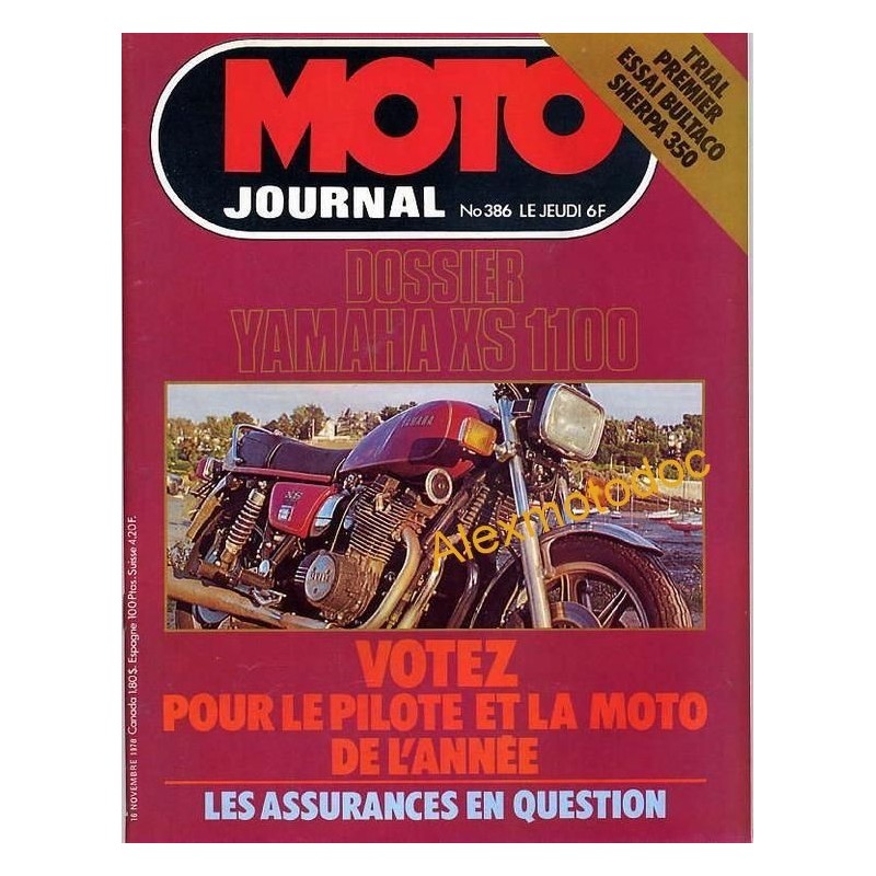 moto journal,Moto journal 386,revue,moto,essai,journal,Honda,BMW,Kawasaki,Suzuki,Yamaha,Triumph,Bsa,Harley,Norton,revue moto,