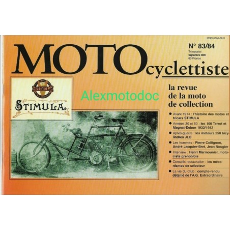 Motocyclettiste n° 83/84