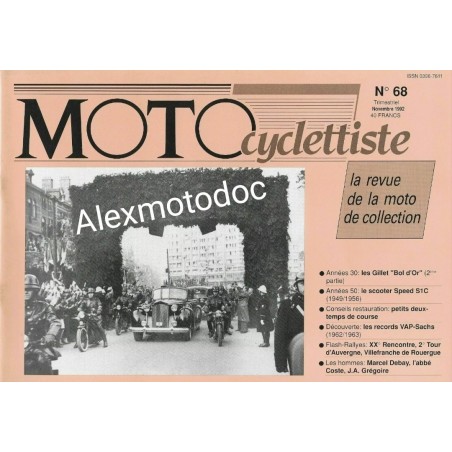 Motocyclettiste n° 68